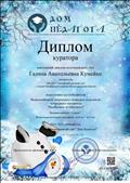 Диплом  Всероссийского конкурса поделок из природного материала "Необычное из необычного" 06.02.2021г.