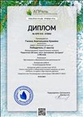 Диплом победителя Международного педагогического конкурса "Педагогика XX1 века: опыт, достижения, методика" в номинации "Достижения в образовательной организации" 05.02.2021г.