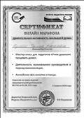 Сертификат онлайн марафона "Двигательная активность малышей дома"